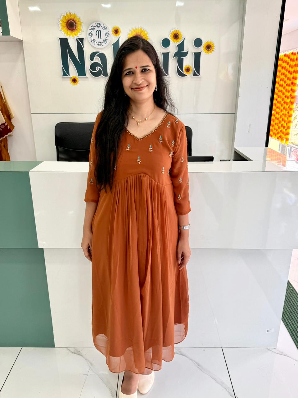 Georgette designer kurti