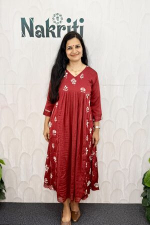 Georgette embroidered kurti