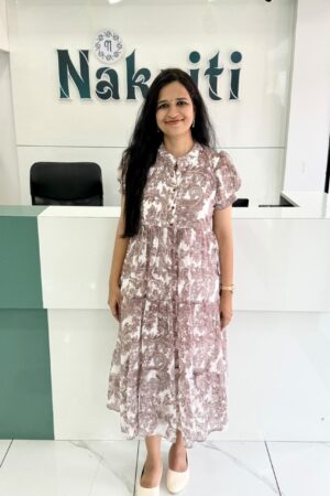 Floral printed georgette frock