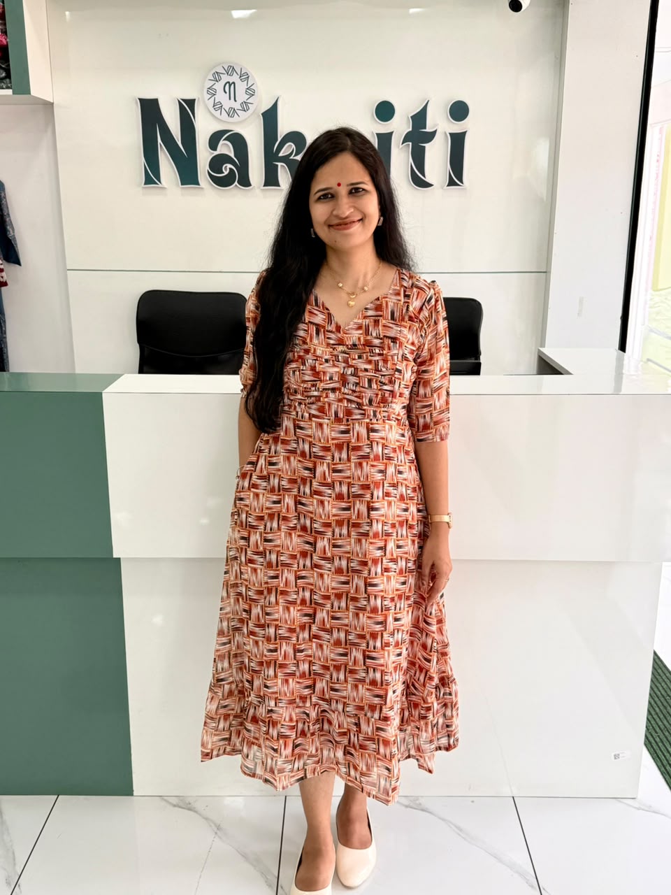 Printed georgette frock