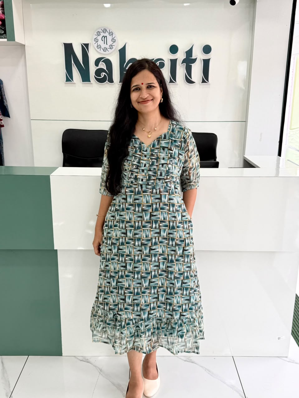 Printed georgette frock